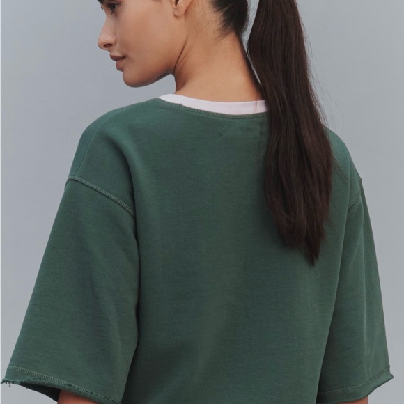 ☘️☘️ St Pats Sale Anthropologie Crop Top and Shorts Set Size Medium NWT - Picture 4 of 8